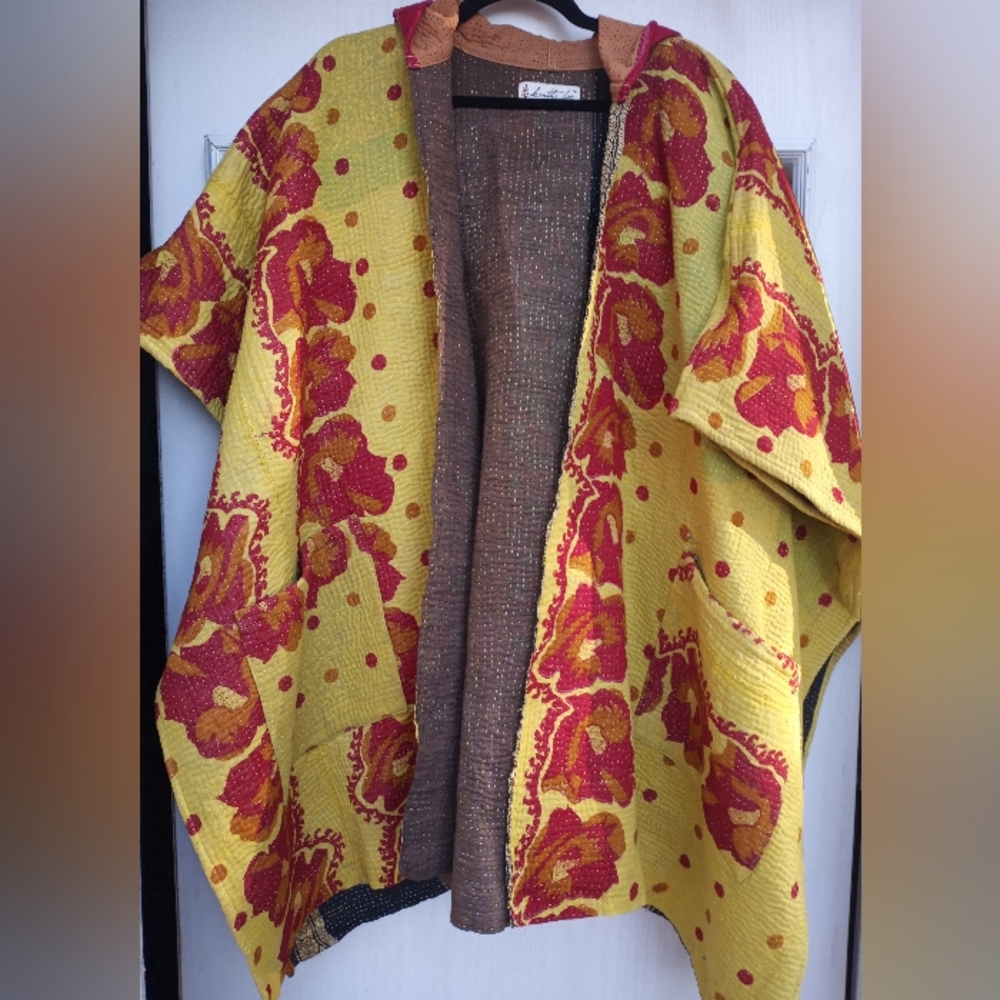 Kantha Bae Coat with hood